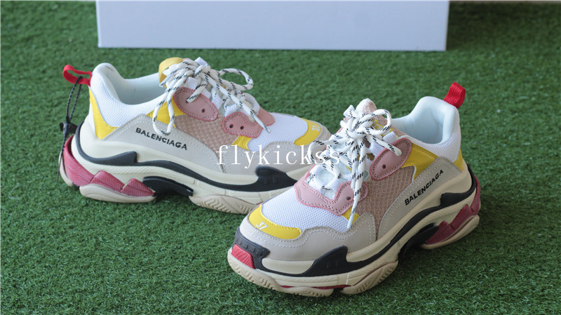 Balenciaga Triples Sneaker Pink White Yellow Women